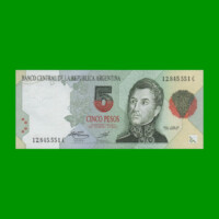 PESOS CONVERTIBLES 1er DISEÑO $5,00, BOT 3034, AÑO 1996, ESTADO EXCELENTE+.-