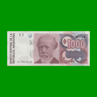 BILLETE DE AUSTRALES, 1.000 AUSTRALES, BOT 2859, AÑO 1990, ESTADO EXCELENTE.-