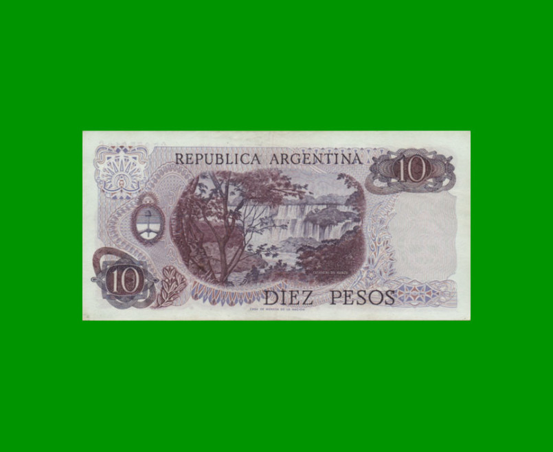 PESOS LEY 18.188 $10,00, BOT 2351, AÑO 1974, ESTADO EXCELENTE+ .- - Imagen 2