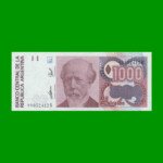 BILLETE DE AUSTRALES, 1.000 AUSTRALES, BOT 2859, AÑO 1990, ESTADO SIN CIRCULAR.-