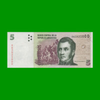 PESOS CONVERTIBLES 2do DISEÑO $5,00, BOT 3318, AÑO 2005, ESTADO EXCELENTE.-