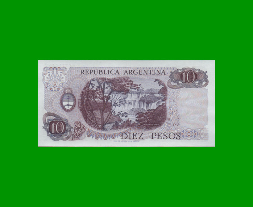 PESOS LEY 18.188 $10,00, BOT 2351a, AÑO 1974, ESTADO EXCELENTE+ .- - Imagen 2