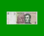 PESOS CONVERTIBLES 2do DISEÑO $5,00, BOT 3319, AÑO 2006, ESTADO EXCELENTE.-