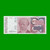 BILLETE DE AUSTRALES, 1.000 AUSTRALES,  BOT 2862, AÑO 1991, ESTADO EXCELENTE.-