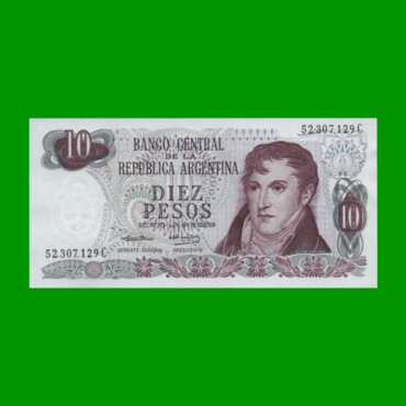 PESOS LEY 18.188 $10,00, BOT 2351a, AÑO 1974, ESTADO SIN CIRCULAR.-