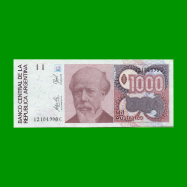 BILLETE DE AUSTRALES, 1.000 AUSTRALES, BOT 2862, AÑO 1991, ESTADO EXCELENTE+.-