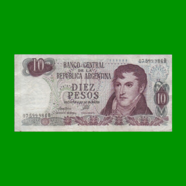 PESOS LEY 18.188 $10,00, BOT 2354, AÑO 1974, ESTADO MUY BUENO- .-