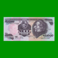 BILLETE DE URUGUAY $1.000,00 N$ PICK 64Ab, AÑO 1992, SERIE D, ESTADO SIN CIRCULAR.-