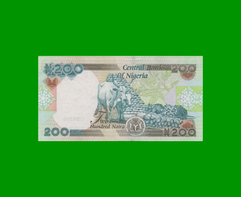 BILLETE DE NIGERIA 200 NAIRA, PICK 29r, AÑO 2018 ESTADO SIN CIRCULAR.- - Imagen 2