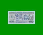 BILLETE DE MOZAMBIQUE 500 METICAIS, PICK 131c, AÑO 1989 ESTADO SIN CIRCULAR.- - Imagen 2