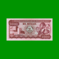 BILLETE DE MOZAMBIQUE 1.000 METICAIS, PICK 132b, AÑO 1986 ESTADO SIN CIRCULAR.-