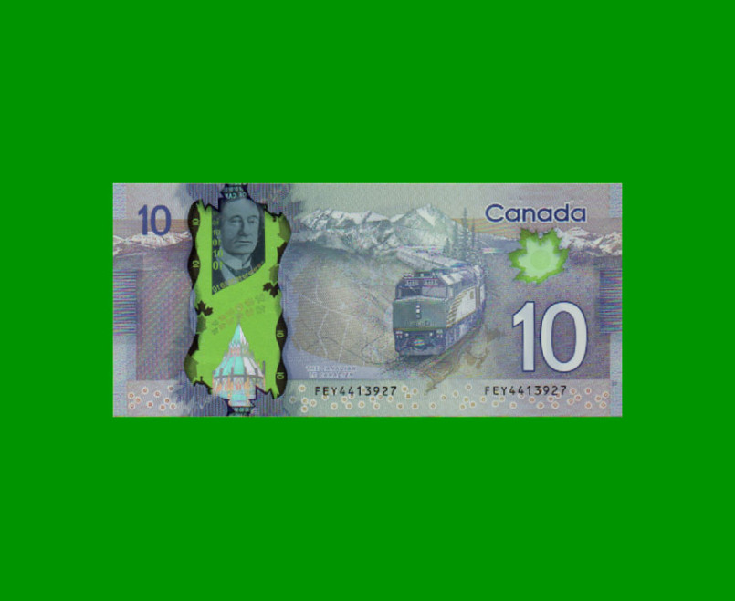 BILLETE DE CANADA 10 DOLARES POLYMERO PICK 107a, AÑO 2013, ESTADO SIN CIRCULAR.- - Imagen 2