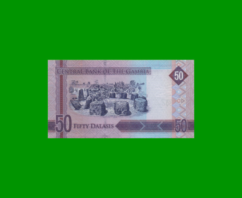 BILLETE DE GAMBIA 50 DALASIS, PICK 34, AÑO 2015 ESTADO SIN CIRCULAR.- - Imagen 2