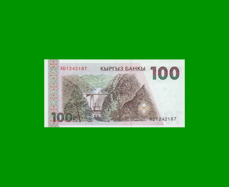 BILLETE DE KYRGISTAN 100 SON, PICK 12, AÑO 1994, ESTADO SIN CIRCULAR.- - Imagen 2