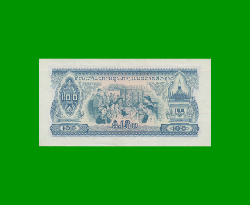 BILLETE DE LAOS 100 KIP, PICK 23a, AÑO 1968, ESTADO SIN CIRCULAR.- - Imagen 2