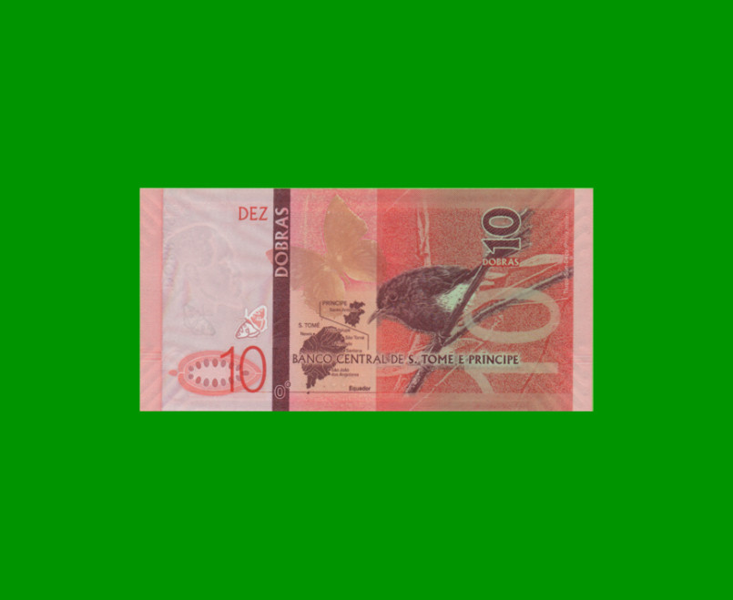 BILLETE DE SANTO TOME & PRINCIPE 10 DOBRAS, PICK 77, AÑO 2020 ESTADO SIN CIRCULAR.- - Imagen 2