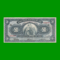 BILLETE DE PERU 50 SOLES, PICK 85a, AÑO 1963, ESTADO MUY BUENO.-