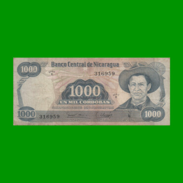 BILLETE DE NICARAGUA 1.000 CORDOBAS, PICK 139, ESTADO BUENO+.-