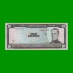 BILLETE DE EL SALVADOR 10 COLONES, PICK 129b, AÑO 1980 ESTADO EXCELENTE+.-