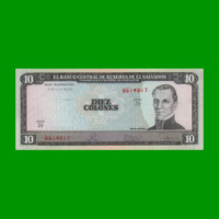 BILLETE DE EL SALVADOR 10 COLONES, PICK 129b, AÑO 1980 ESTADO EXCELENTE+.-