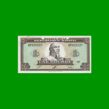 BILLETE DE HAITI 1 GOURDE, PICK 259a, AÑO 1992 ESTADO EXCELENTE- .-