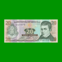 BILLETE DE HONDURAS 20 LEMPIRAS, PICK 93a, AÑO 2006 ESTADO SIN CIRCULAR.-