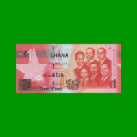 BILLETE DE GHANA 1 CEDI, PICK 37f, AÑO 2015 ESTADO SIN CIRCULAR.-