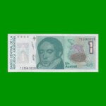BILLETE DE AUSTRALES, 1 AUSTRAL, BOT 2805, AÑO 1986, ESTADO SIN CIRCULAR.-