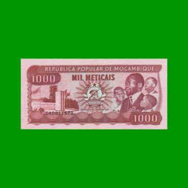BILLETE DE MOZAMBIQUE 1.000 METICAIS, PICK 132c, AÑO 1989 ESTADO SIN CIRCULAR.-