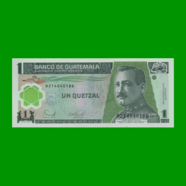 BILLETE DE GUATEMALA 1 QUETZAL, POLYMERO PICK 109, AÑO 2006 ESTADO SIN CIRCULAR.-