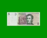 REPOSICION BILLETE CONVERTIBLE SEGUNDO DISEÑO $ 5,00, BOT 3329, ESTADO SIN CIRCULAR.-