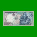 BILLETE DE PORTUGAL 100 ESCUDOS, PICK 178b, AÑO 1981 ESTADO MUY BUENO+.-