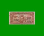 BILLETE DE URUGUAY $1,00, PICK 35a, SERIE B, ESTADO MUY BUENO- .-