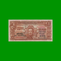 BILLETE DE URUGUAY $1,00, PICK 35a, SERIE B, ESTADO MUY BUENO- .-