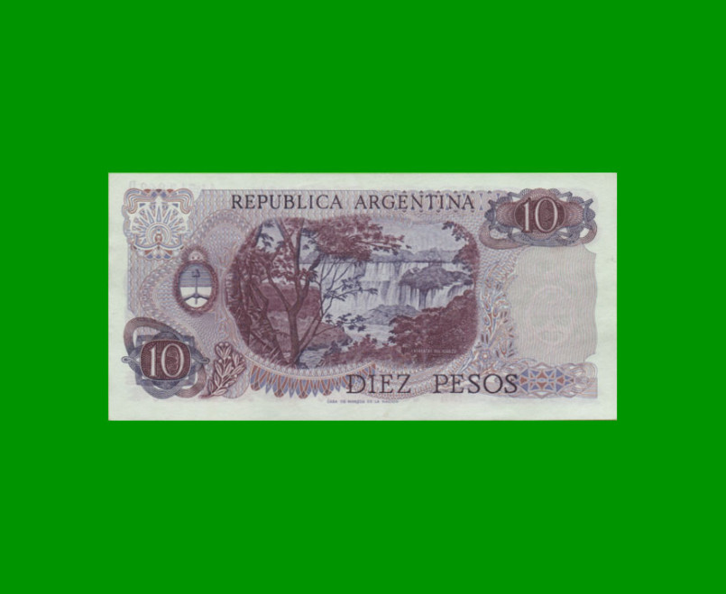 PESOS LEY 18.188 $10,00, BOT 2356, AÑO 1975, ESTADO EXCELENTE+ .- - Imagen 2