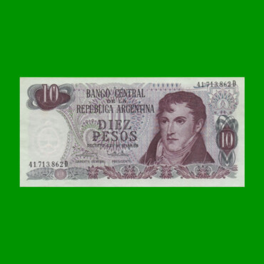PESOS LEY 18.188 $10,00, BOT 2356, AÑO 1975, ESTADO EXCELENTE+ .-