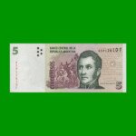 PESOS CONVERTIBLES 2do DISEÑO $5,00, BOT 3325, AÑO 2010, ESTADO EXCELENTE.-