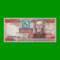BILLETE DE URUGUAY $5.000,00 N$ PICK 65, AÑO 1983, SERIE C, ESTADO MUY BUENO.-