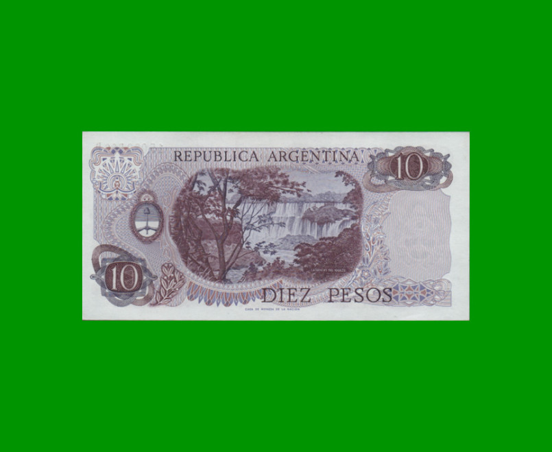 PESOS LEY 18.188 $10,00, BOT 2356a, AÑO 1975, ESTADO EXCELENTE+ .- - Imagen 2