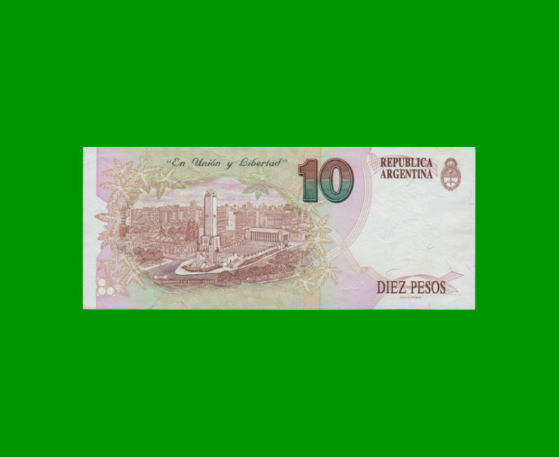 PESOS CONVERTIBLES 1er DISEÑO $10,00, BOT 3039, AÑO 1993, ESTADO EXCELENTE.- - Imagen 2