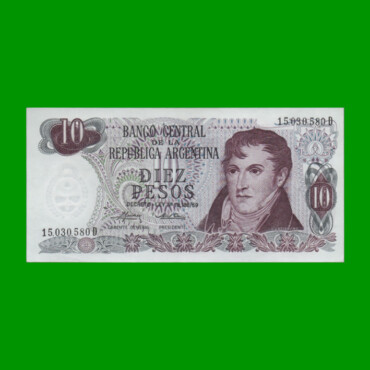 PESOS LEY 18.188 $10,00, BOT 2356a, AÑO 1975, ESTADO EXCELENTE+ .-