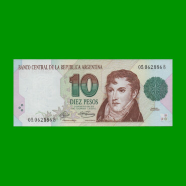 PESOS CONVERTIBLES 1er DISEÑO $10,00, BOT 3039, AÑO 1993, ESTADO SIN CIRCULAR.-