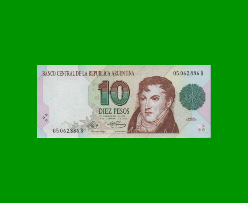 PESOS CONVERTIBLES 1er DISEÑO $10,00, BOT 3039, AÑO 1993, ESTADO SIN CIRCULAR.-