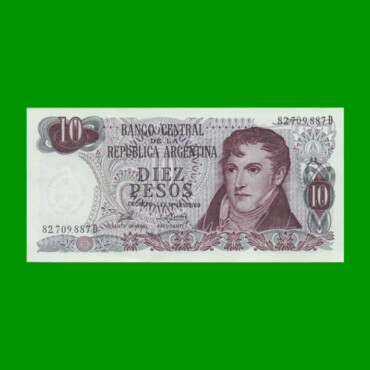 PESOS LEY 18.188 $10,00, BOT 2359, AÑO 1976, ESTADO EXCELENTE+ .-