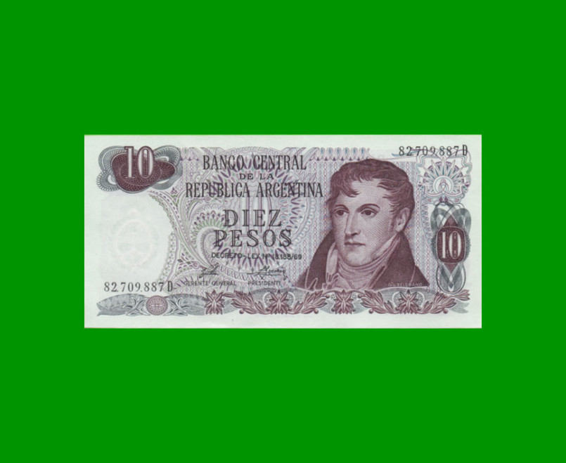 PESOS LEY 18.188 $10,00, BOT 2359, AÑO 1976, ESTADO EXCELENTE+ .-