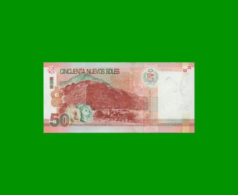 BILLETE DE PERU 50 NUEVOS SOLES, PICK 184, AÑO 2009, ESTADO SIN CIRCULAR.- - Imagen 2