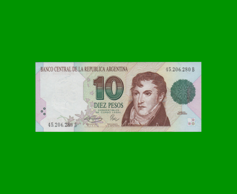 PESOS CONVERTIBLES 1er DISEÑO $10,00, BOT 3042, AÑO 1994, ESTADO EXCELENTE.-