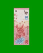 PESOS 3er DISEÑO $20,00, BOT 5001, AÑO 2017, ESTADO SIN CIRCULAR.-