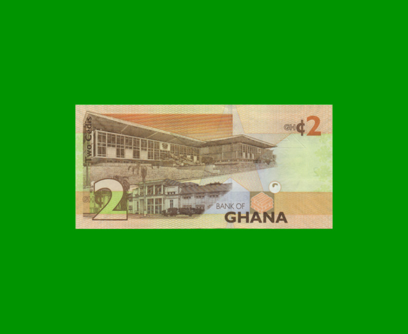 BILLETE DE GHANA 2 CEDIS, PICK 37Ad, AÑO 2015 ESTADO SIN CIRCULAR.- - Imagen 2