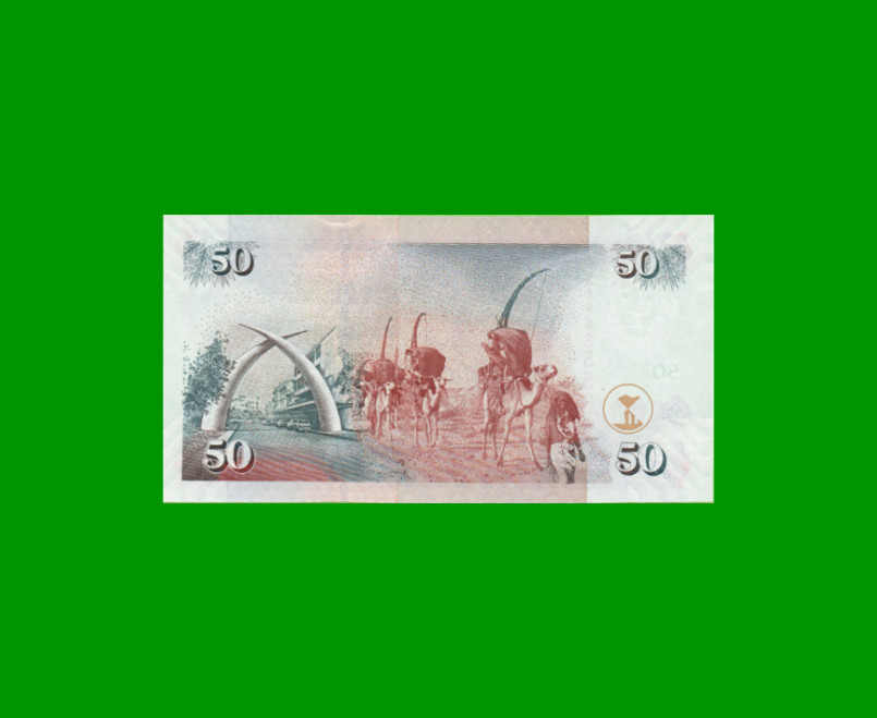 BILLETE DE KENYA 50 SHILINGI,  PICK 47e, AÑO 2010 ESTADO SIN CIRCULAR.- - Imagen 2